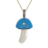 Magic Mushroom Charm with Pave Bail Charm Maura Green   