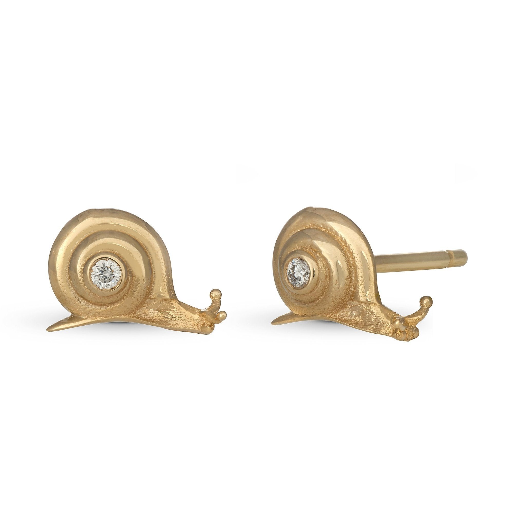 Snail Mini Studs Studs Maura Green Pair