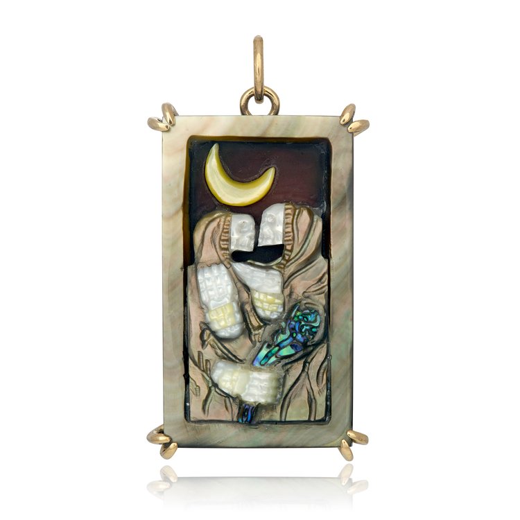 Lovers Tarot Card Charm Charm Maura Green   