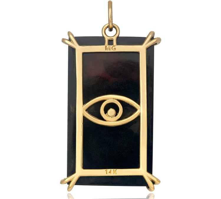 Mother of Pearl Death and Rebirth Tarot Card Charm Charm Maura Green   