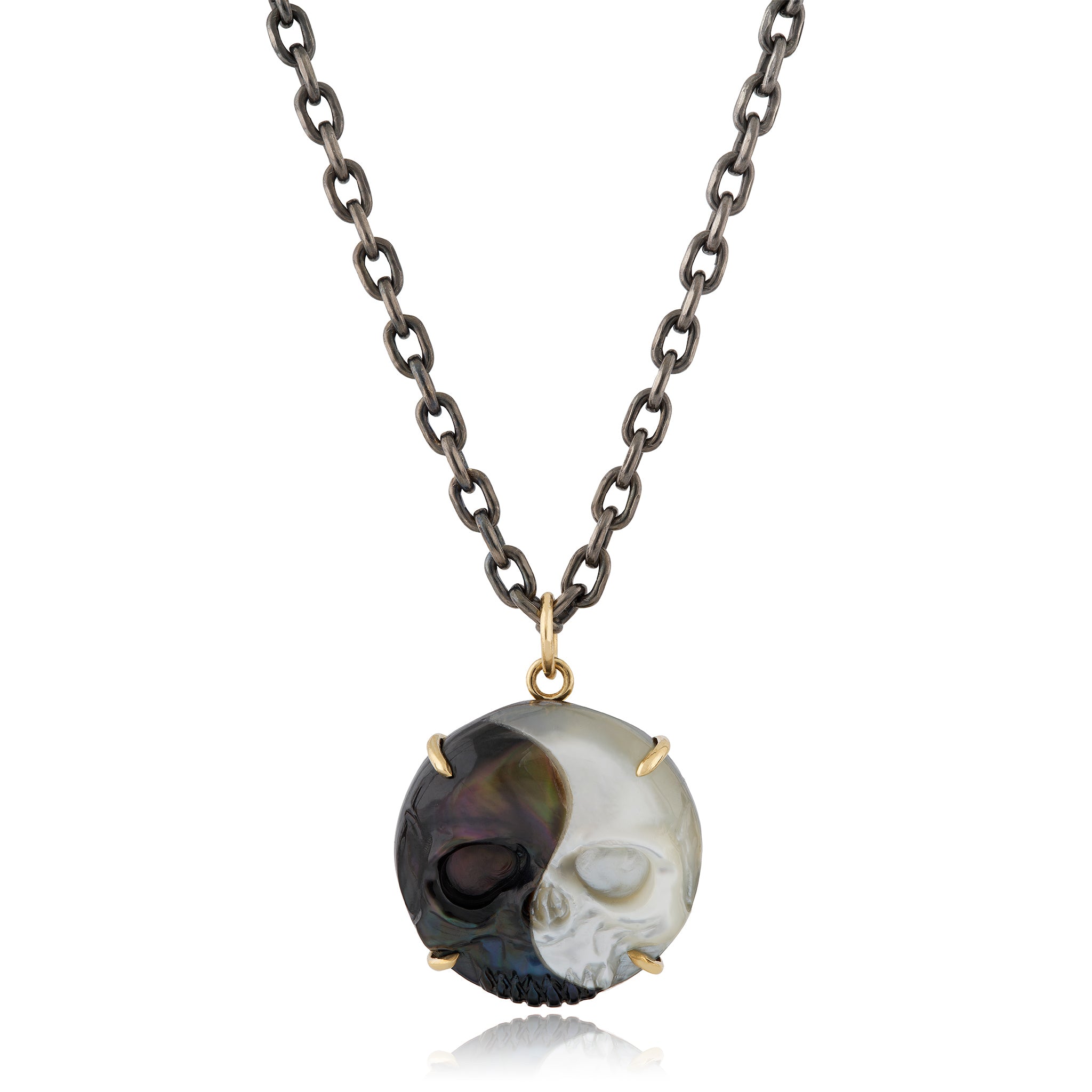 Skull Yin Yang Pendant Pendant Maura Green   