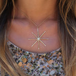 Sea Star Necklace Pendant Necklace Elisabeth Bell Jewelry Yellow Gold with Diamond Points