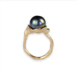MUSE with Grey Tahitian Pearl & Diamond Ring Cocktail Ring Mari Beltran