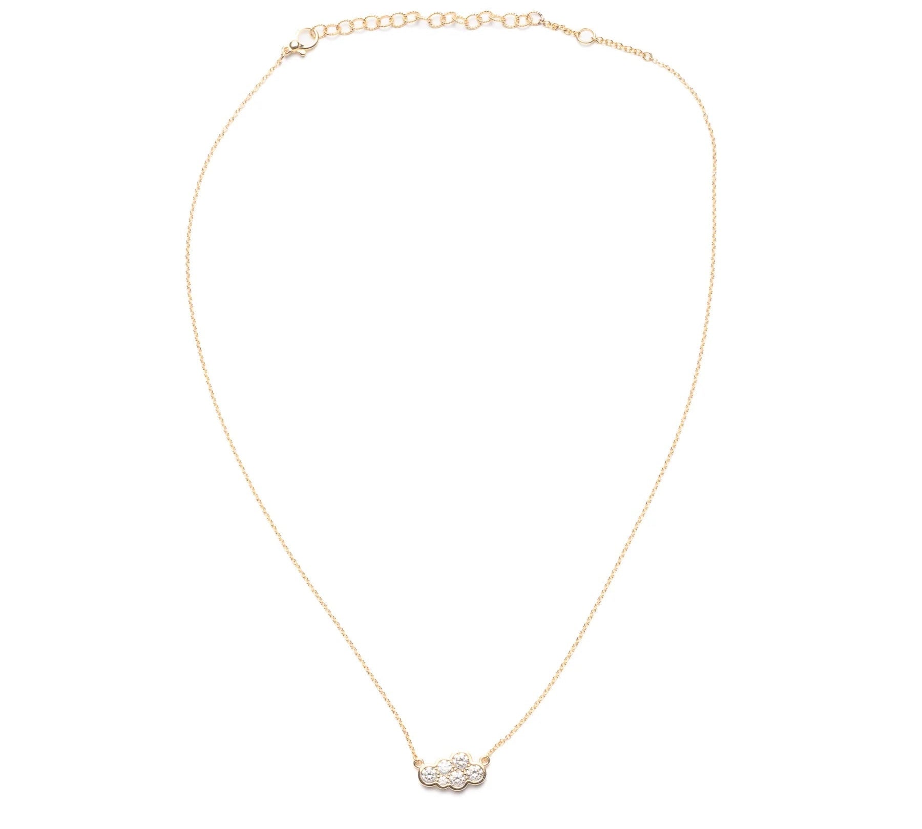 Small Diamond Cloud Necklace Charm Necklace The Finest Stack