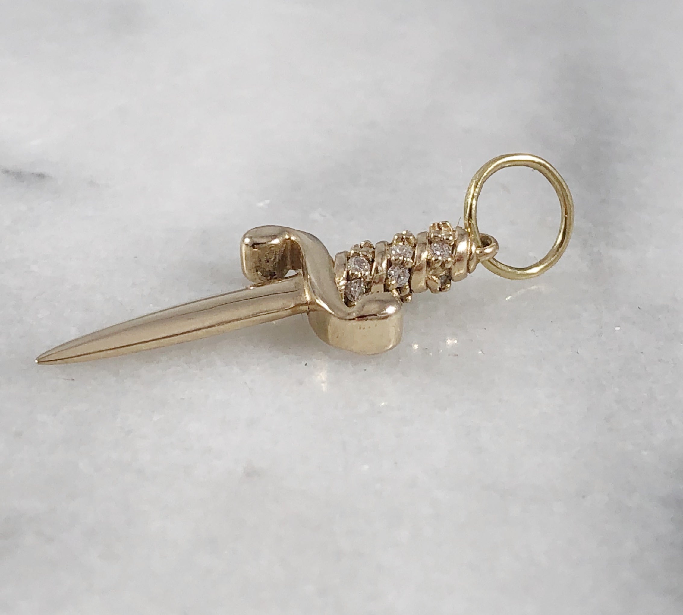 Diamond Dagger Pendant Pendant Maura Green   