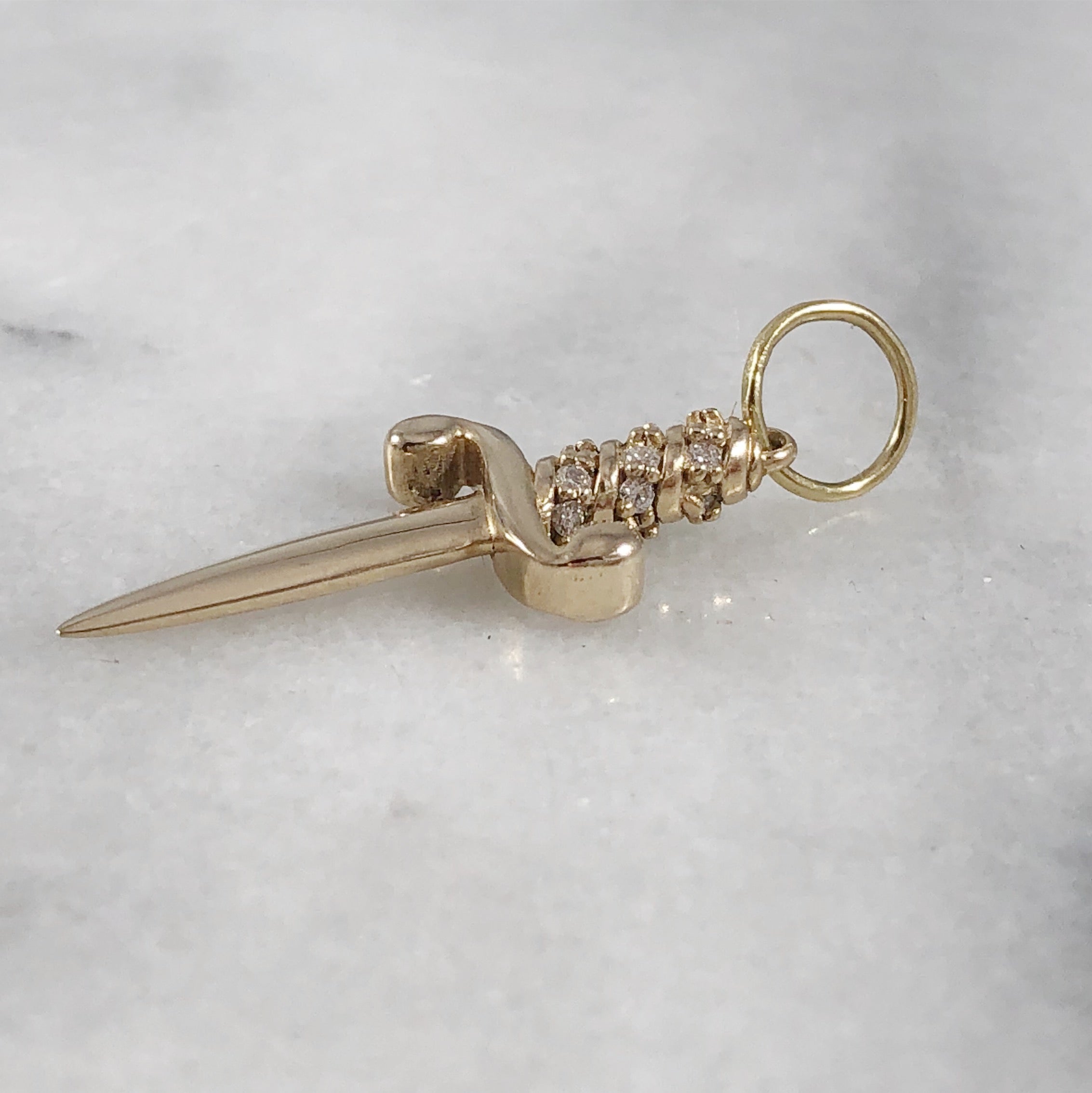 Diamond Dagger Pendant Pendant Maura Green   