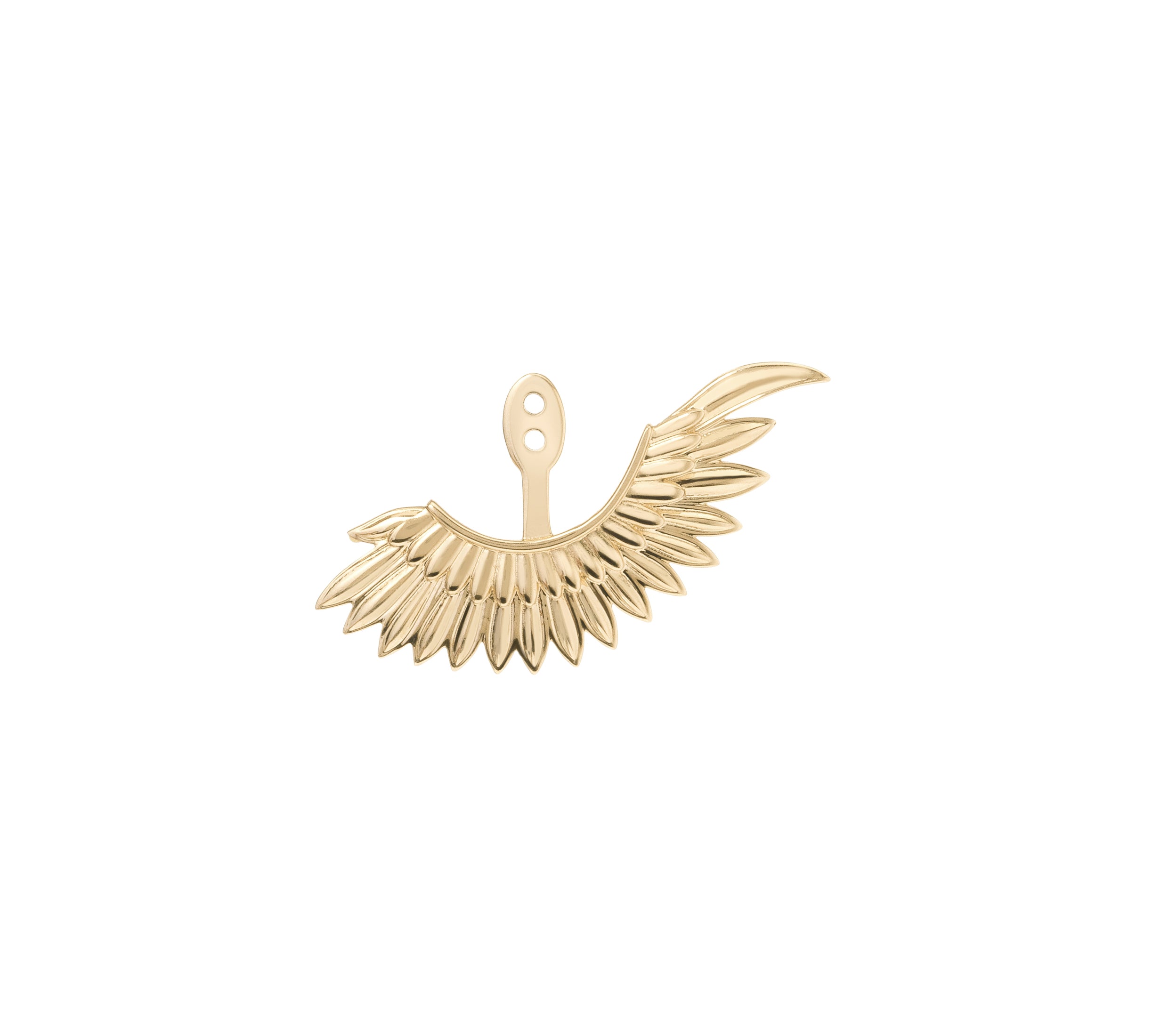 Anka Rising Ear Jacket Earrings Selin Kent Yellow Gold Left