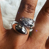 Claw Ring with Sprinkled Diamonds Statement Ring MAE + LANG