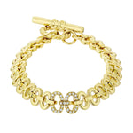 Harmony Iconic Bracelet with Diamond Logo, Yellow Gold Chain Bracelet KIMITAKE