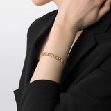 Harmony Iconic Bracelet with Diamond Logo, Yellow Gold Chain Bracelet KIMITAKE