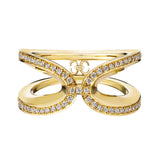 Harmony Infinity Ring with Diamonds Ring KIMITAKE Yellow Gold size 9.5