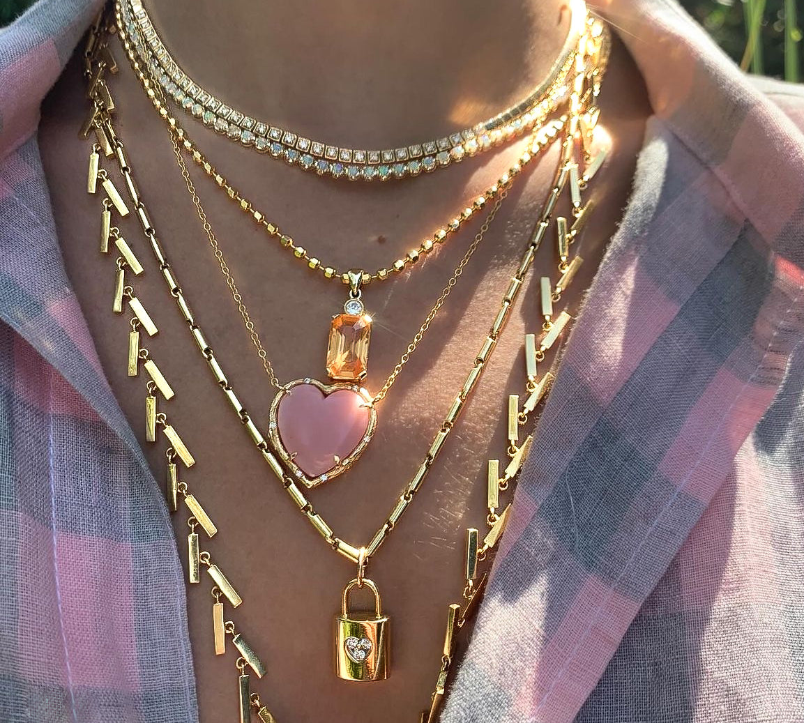 Long Fishbone Necklace Chain Necklace Karma El-Khalil