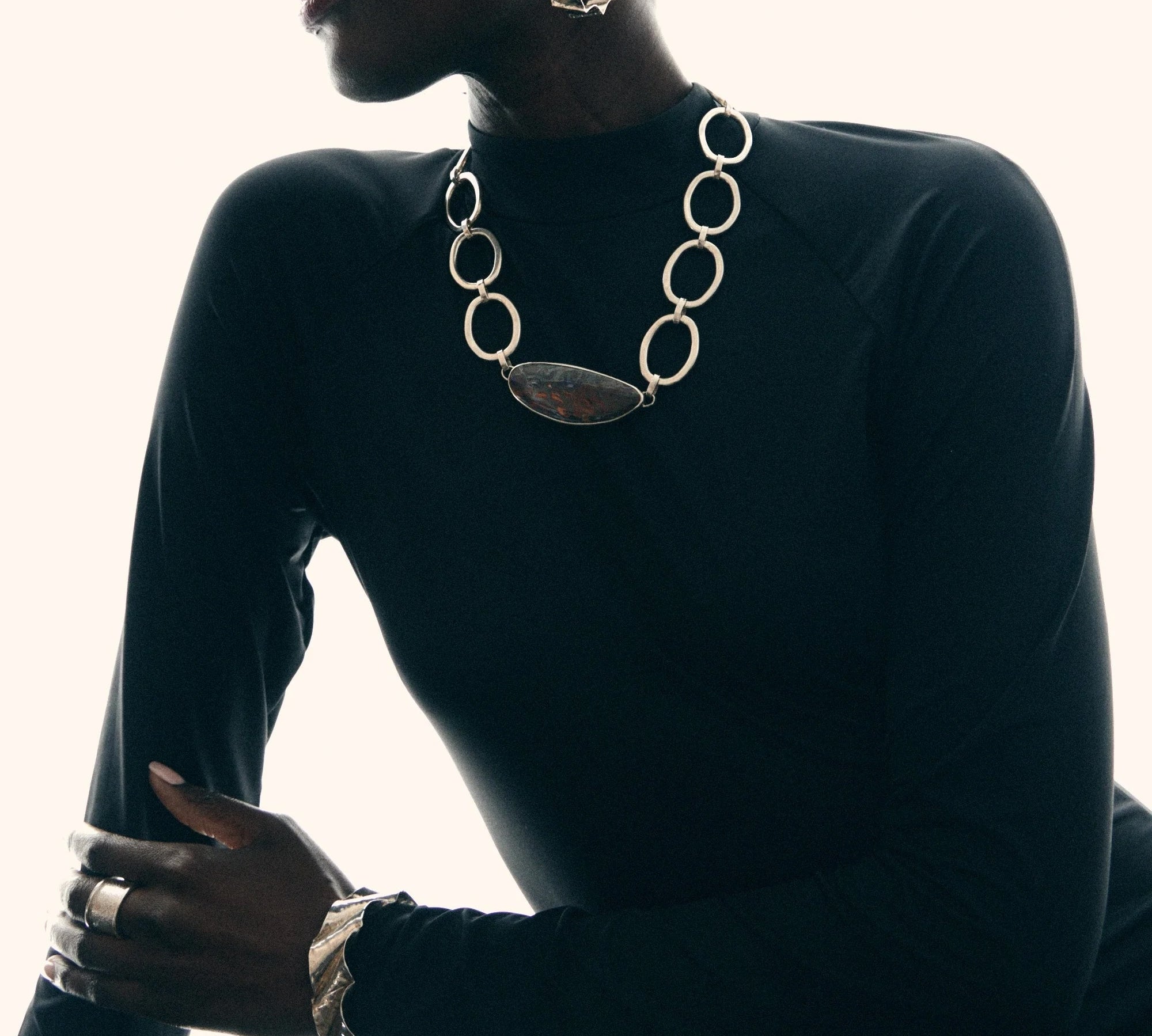 Streak Opal Necklace Statement Necklace Elizabeth Hooper