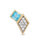 Lumiere Studs Stud Earrings RITA Fine Jewelry Blue Topaz Right