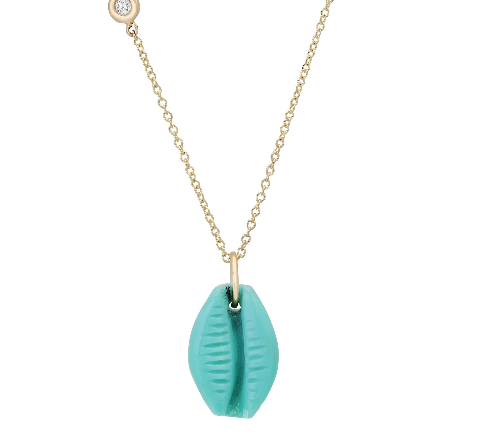 V-Land Shell Necklace Pendant Necklace Elisabeth Bell Jewelry Turquoise