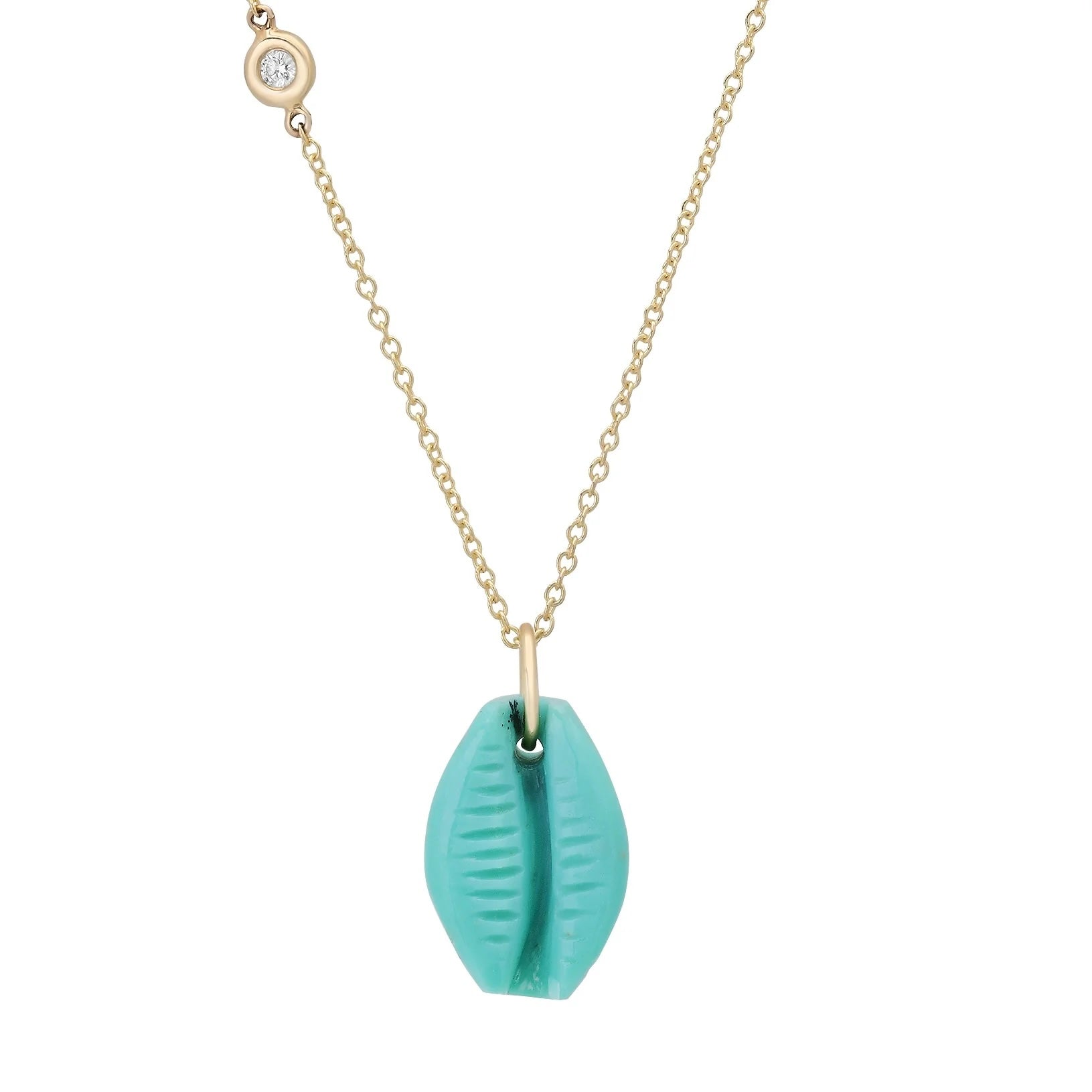 V-Land Shell Necklace Pendant Necklace Elisabeth Bell Jewelry Turquoise