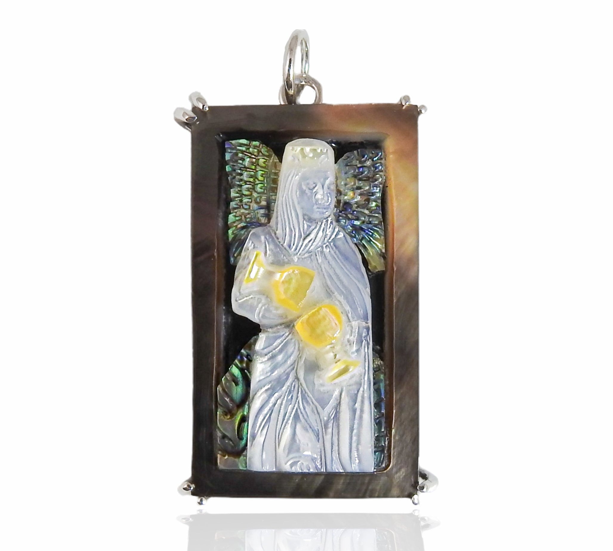 Temperance Tarot Card Charm Charm Maura Green Sterling Silver  