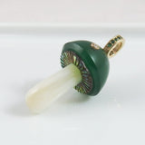 Magic Mushroom Charm with Pave Bail Charm Maura Green   