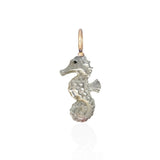 Pearl Seahorse Charm Charm Maura Green White Mother of Pearl  
