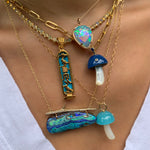 Magic Mushroom Charm with Pave Bail Charm Maura Green   