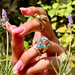 Aquamarine Pear Statement Ring Statement Ring Roseark Jewelry