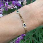 'All Seeing Eye' Chain Bracelet with Stones Chain Bracelet Roseark Deux   