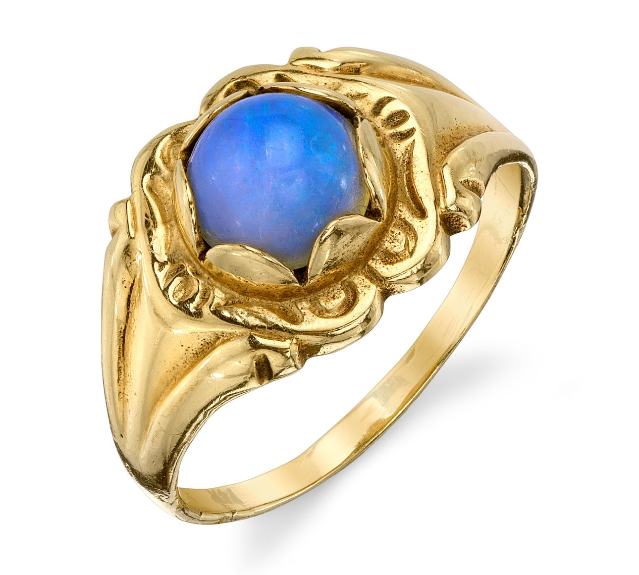 Vintage Moonstone Gypsy Ring Rings Roseark Vintage   