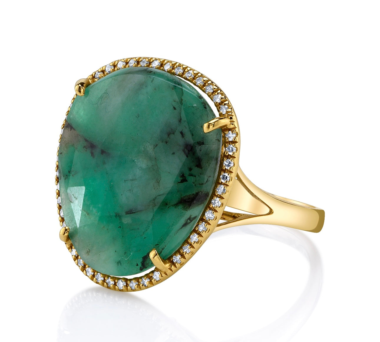 Audrey Emerald Ring Cocktail Ring Roseark Vintage   