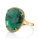 Audrey Emerald Ring Cocktail Ring Roseark Vintage   