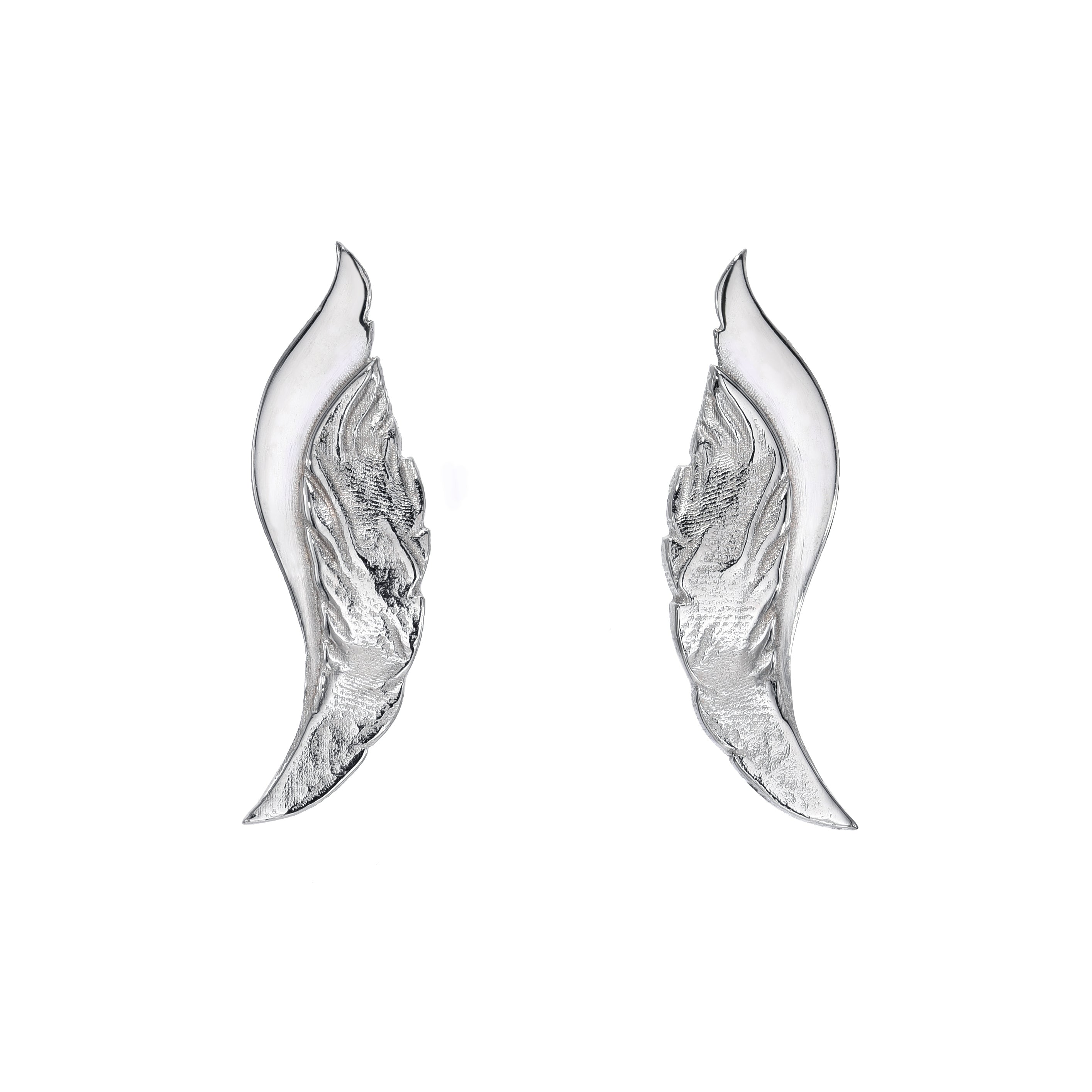 Plume Angel Wing Earrings Studs Roseark Deux