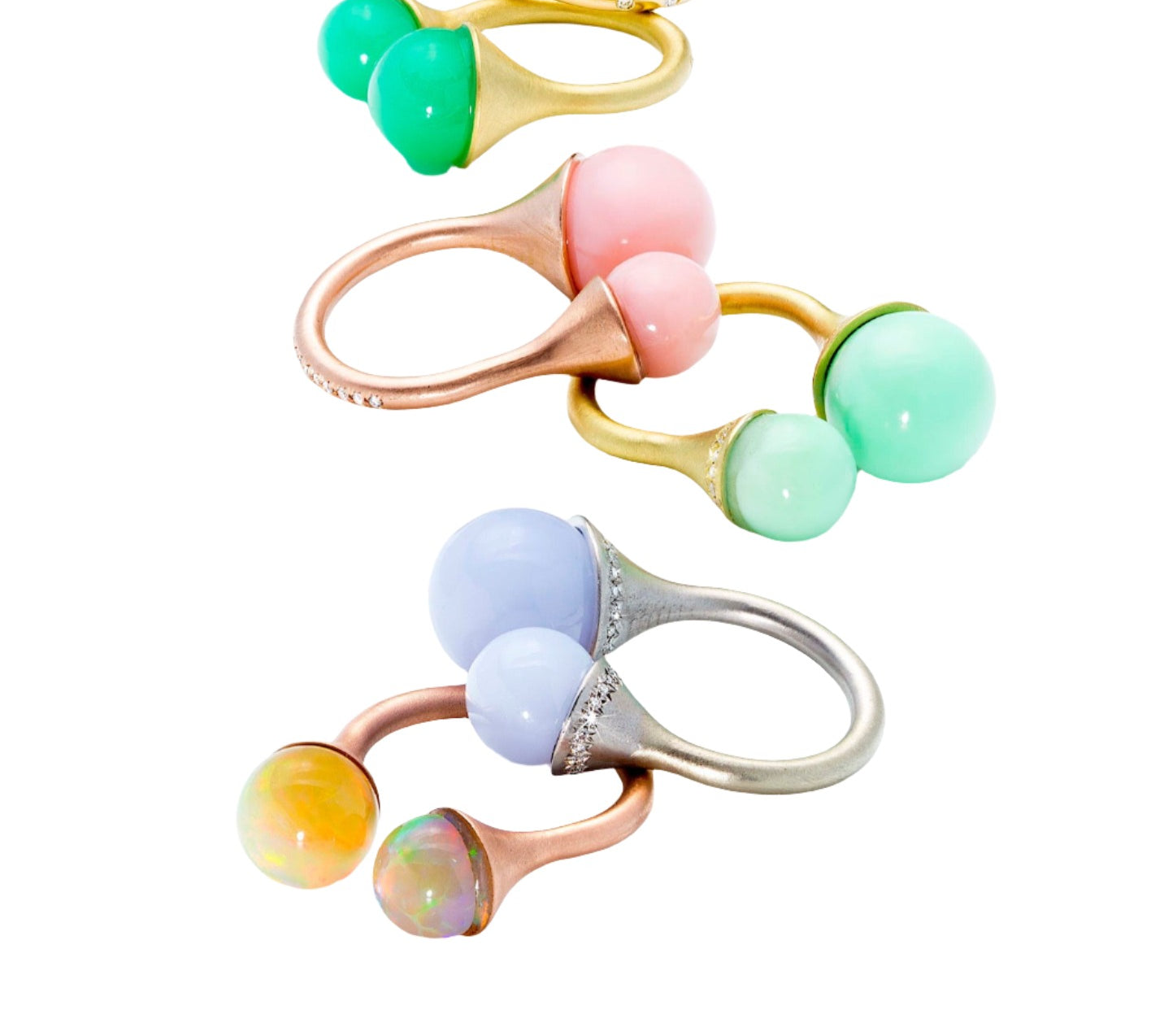 Double-Tip Opal Ring Ring Guita M