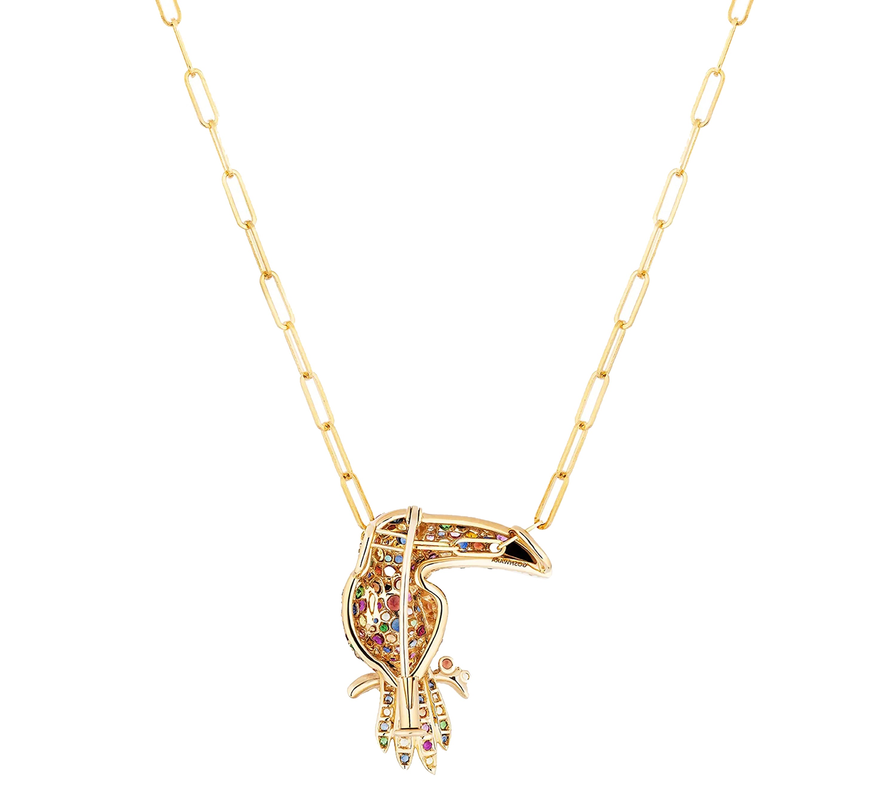 Toucan Pendant - Brooch Pendant Necklace Goshwara