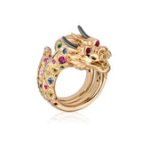 Dragon Coil Ring Statement Ring Goshwara