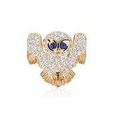 Pave Owl Ring Statement Ring Goshwara