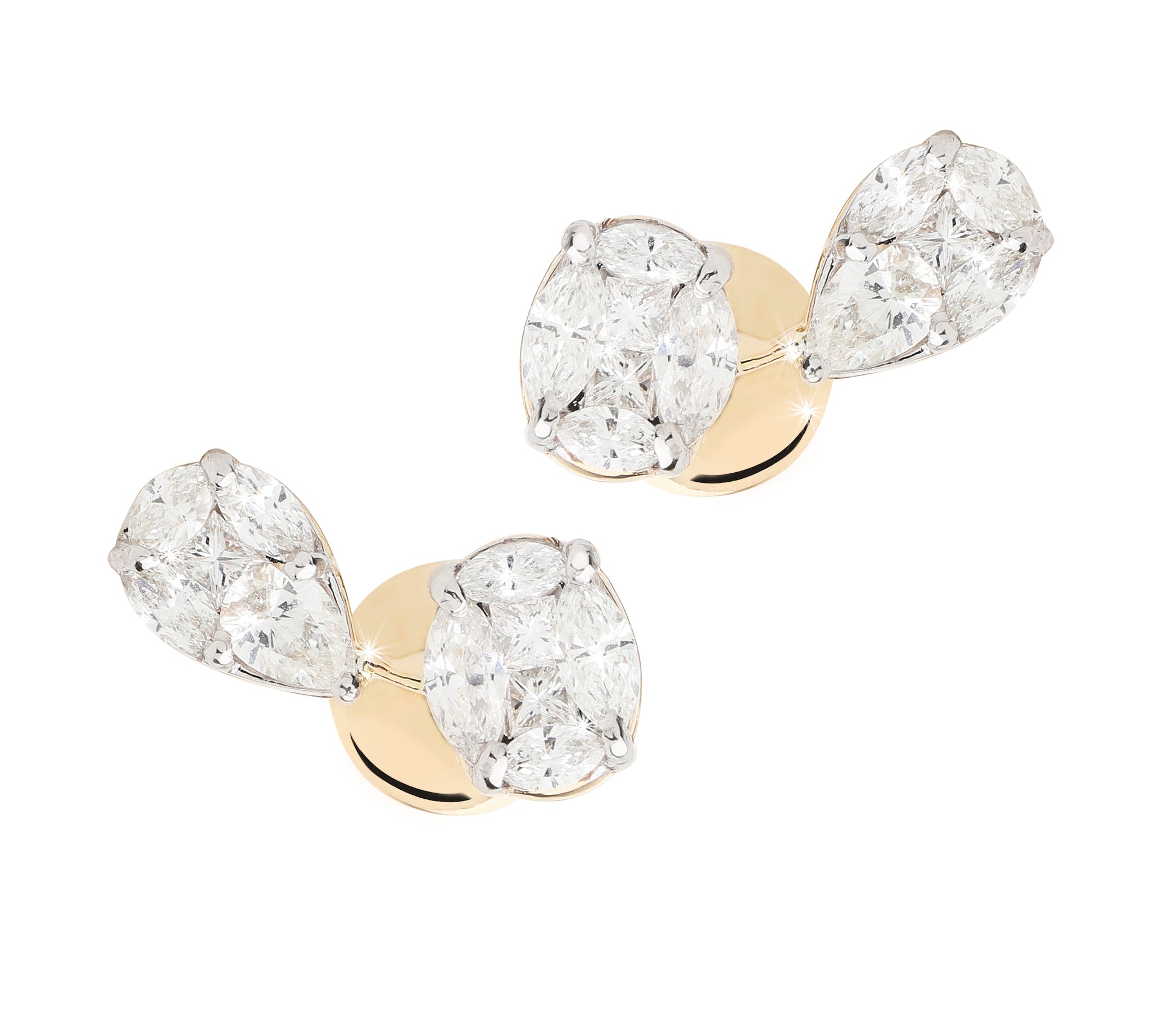 Illusion Duo Stud Earrings Stud Earrings Ritique