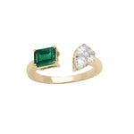 Emerald Diamond Duo Ring Ring Ritique 6.5