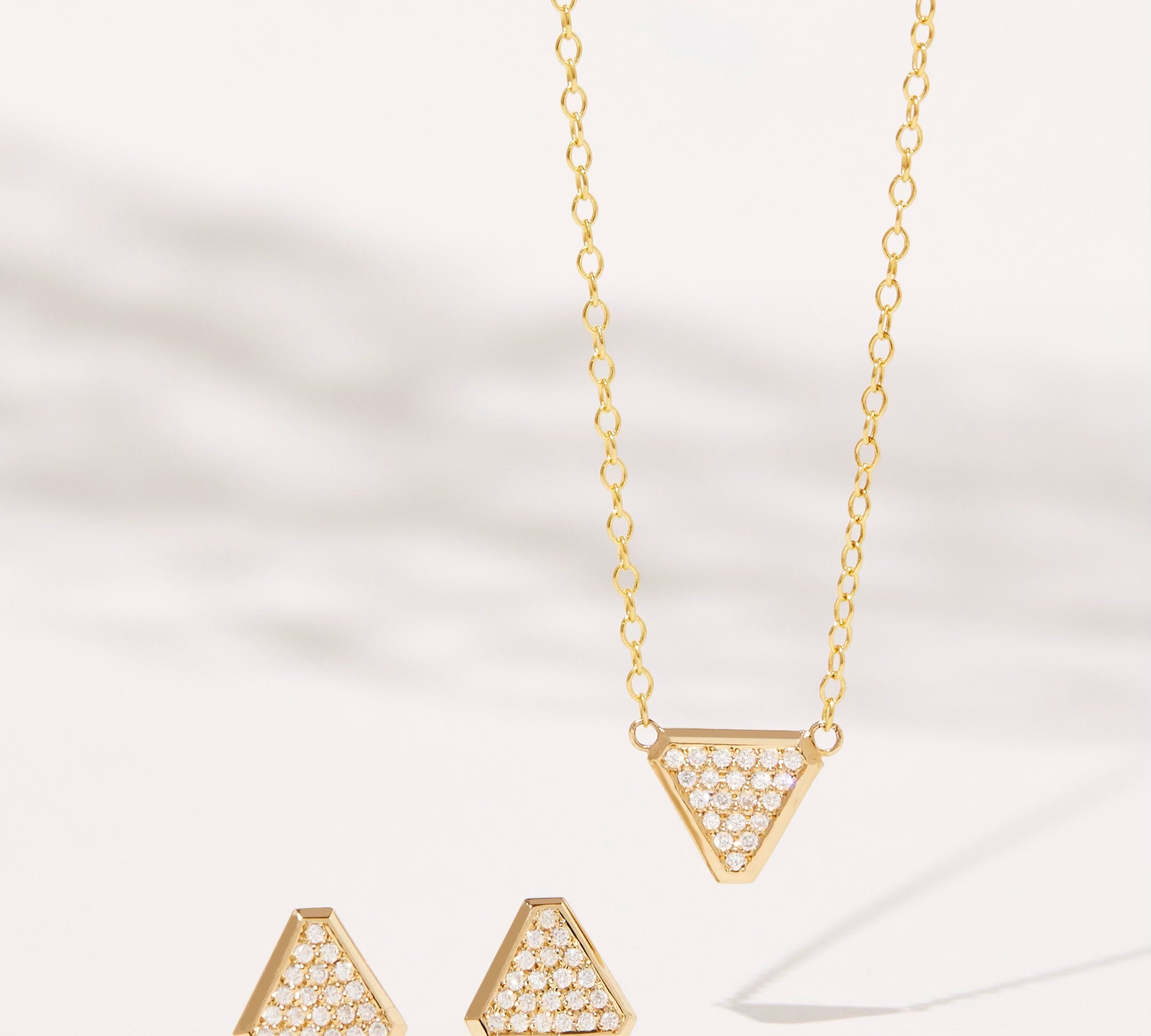 Diamond Benitoite Studs Stud Earrings Elisabeth Bell Jewelry   