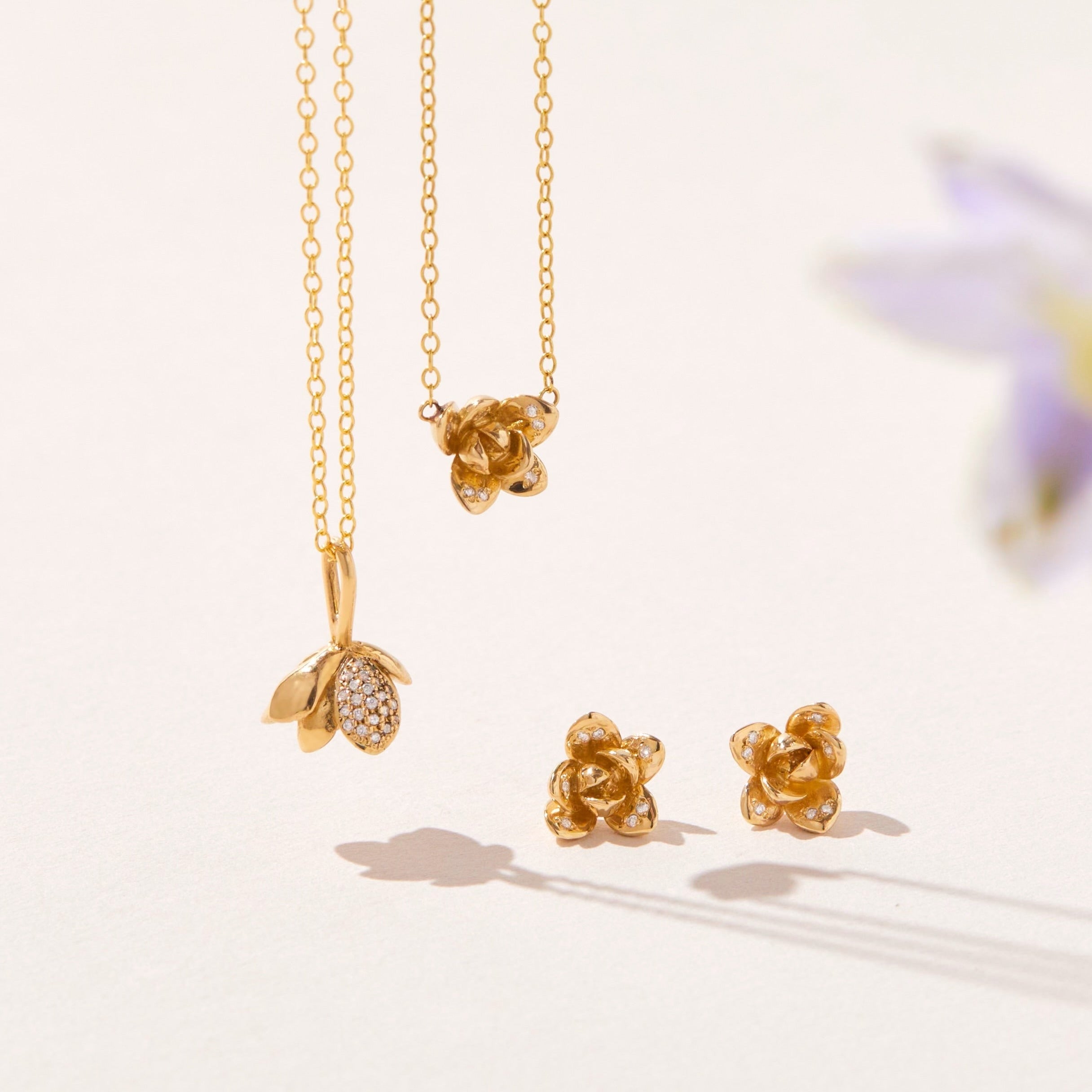 Blossom Necklace with Diamonds Necklace Elisabeth Bell Jewelry