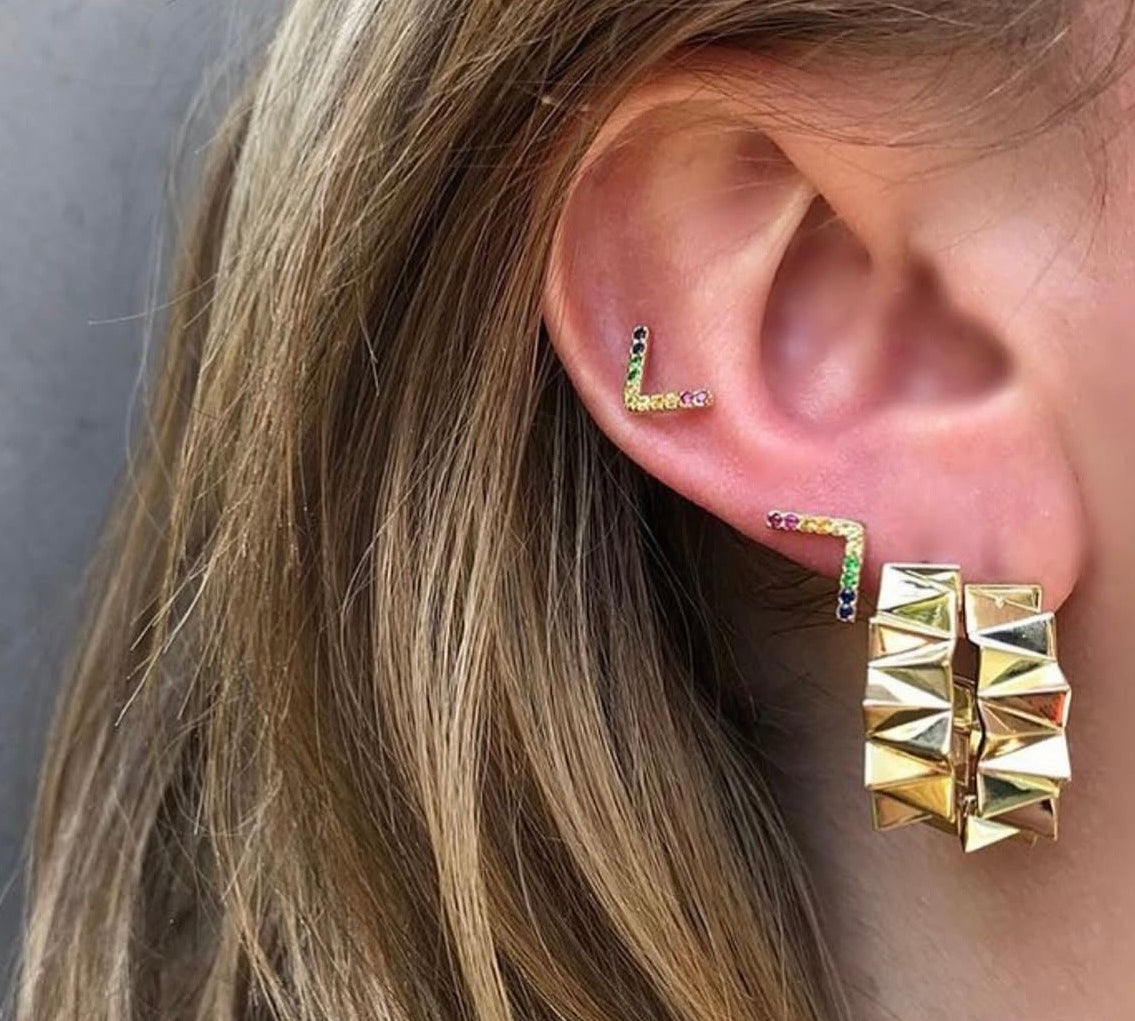 Folded Hoop Earrings Hoop Earrings Perez Bitan
