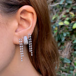 Pavé Diamond Wide Huggie Huggie Earrings Roseark Deux