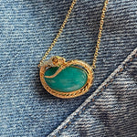 Gem Silica Snake Necklace Pendant Necklace Perez Bitan