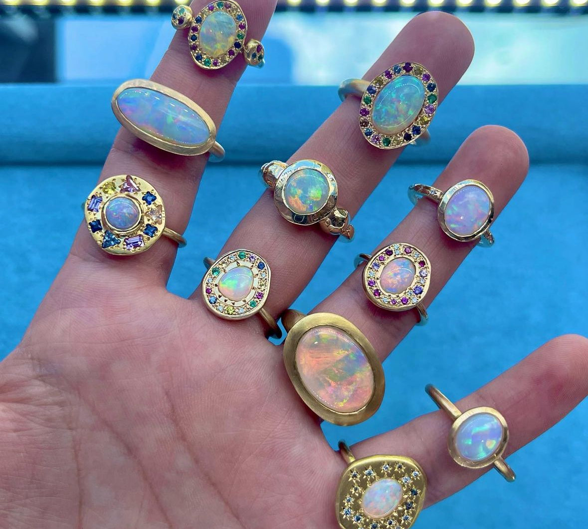 Carnivale Crystal Opal Eclipse Ring Ring Sarah Gardner Fine Jewelry