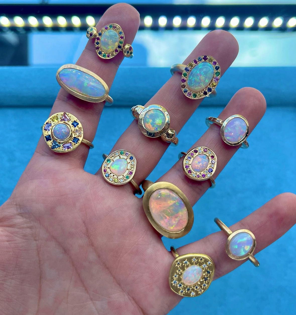 Carnivale Crystal Opal Eclipse Ring Ring Sarah Gardner Fine Jewelry