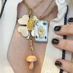 Apricot Shell Magic Mushroom Charm Charm Maura Green   