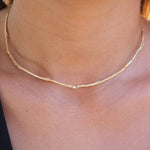 Gold Willow Collar Choker Necklace Elisabeth Bell Jewelry