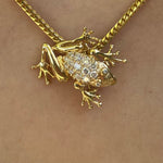 Vintage Frog Pendant Brooch Roseark Vintage