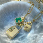 Malachite Mini Padlock Pendant Pendant James Banks Design