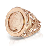 Lioness Coin Statement Ring Statement Ring MAE + LANG 14k Gold Rose gold 6