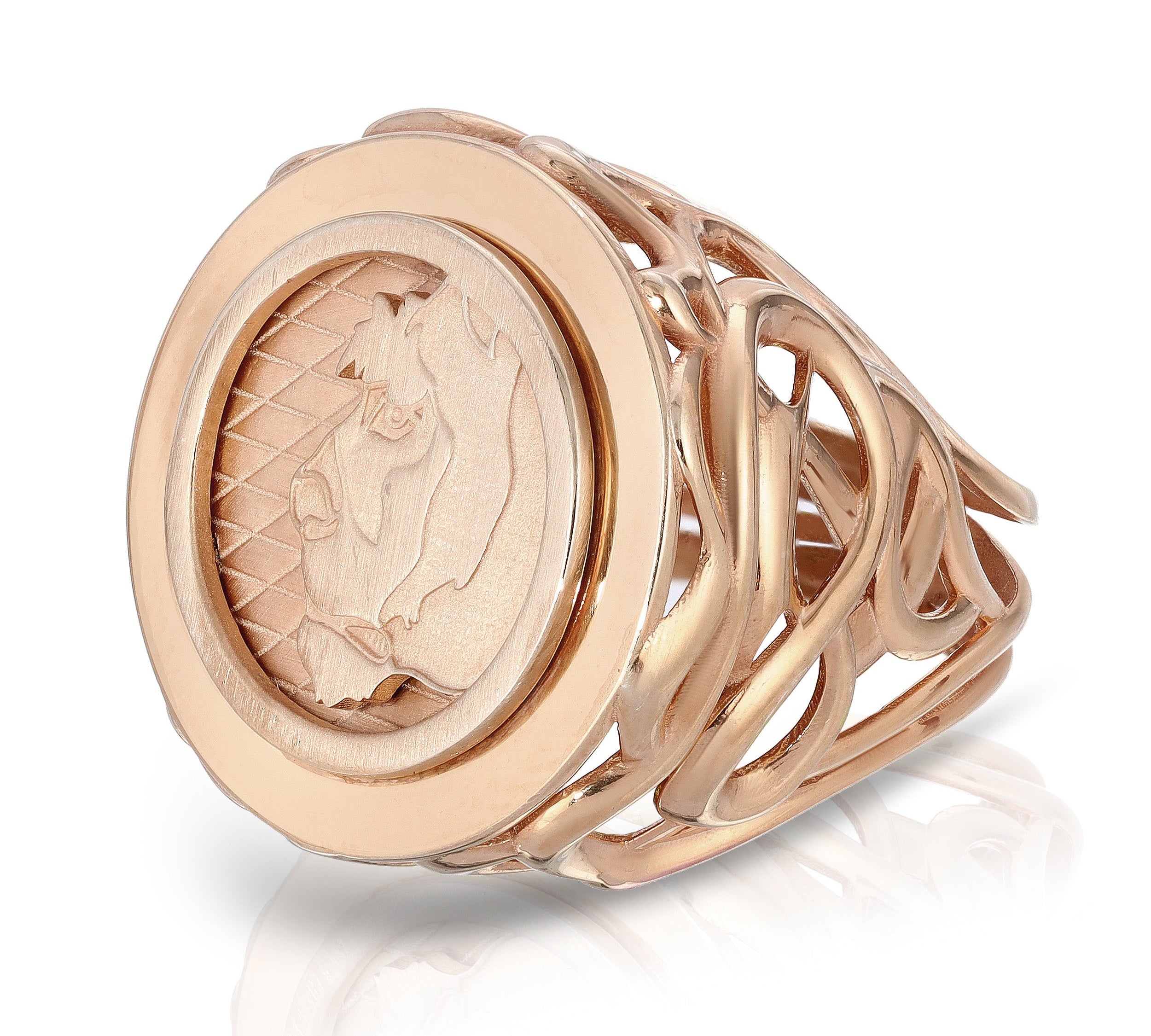 Lioness Coin Statement Ring Statement Ring MAE + LANG 14k Gold Rose gold 6