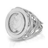 Lioness Coin Statement Ring Statement Ring MAE + LANG 14k Gold White Gold 6